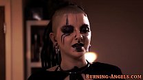 Emo goth whore riding