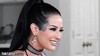 Tatted Goth Babe Gives Sloppy Blowjob
